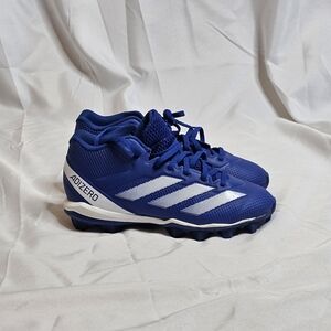 Adidas Adizero Impact 2 Youth Size 5 Football Cleats Blue and White Excellent